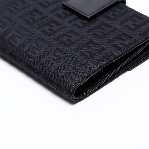 FENDI Zucchino Canvas Bifold Wallet black WS22099