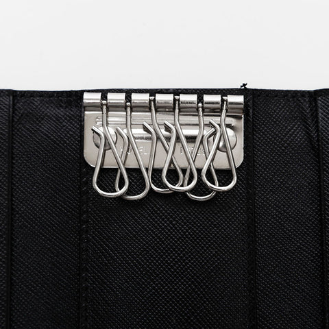 Prada Nylon Triangle徽标钥匙支架黑色WS22100
