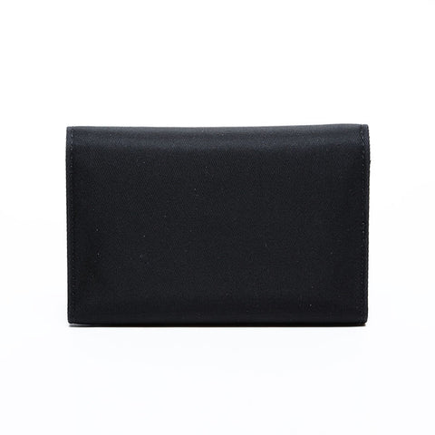 Prada Nylon Triangle徽标钥匙支架黑色WS22100