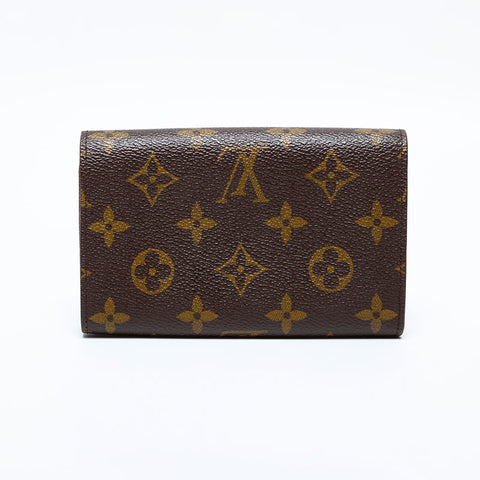 LOUIS VUITTON 1995 Monogram Porte-Monnaie Bien-Trésor Bifold Wallet Brown WS22103