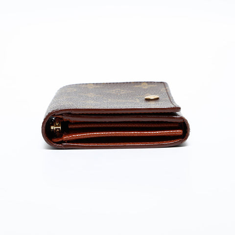 LOUIS VUITTON 1995 Monogram Porte-Monnaie Bien-Trésor Bifold Wallet Brown WS22103