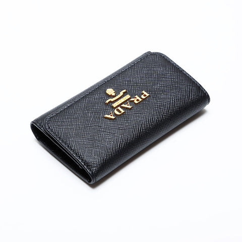 Prada Safiano皮革钥匙架黑色WS22106