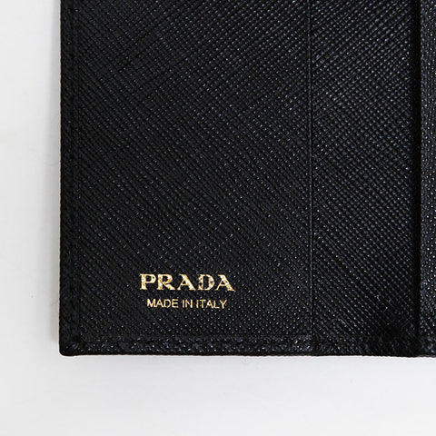 PRADA Safiano porte-clés en cuir noir WS22106