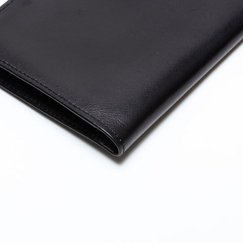 CELINE Carriage Metal Leather Bifold Wallet black WS22107