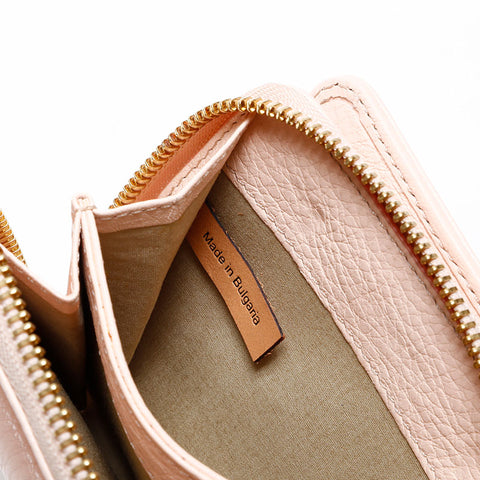 Chloe Ribbon Leather Bifold Wallet pink WS22108