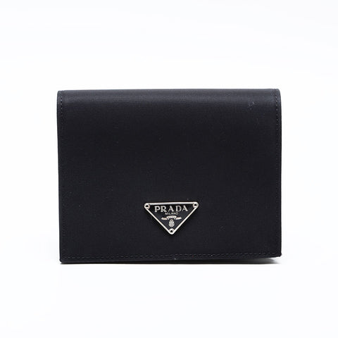 PRADA Nylon triangle logo Bifold Wallet black WS22109