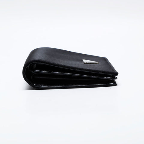 PRADA Nylon triangle logo Bifold Wallet black WS22109