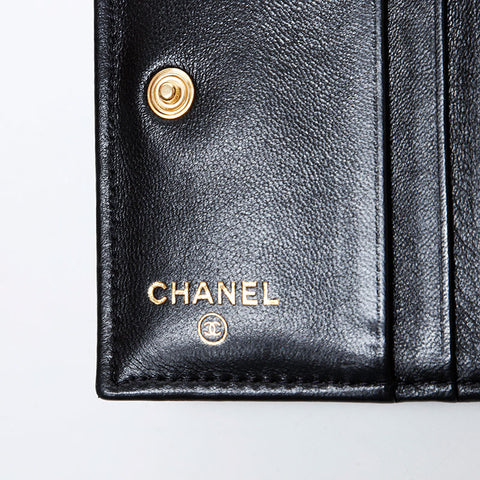 CHANEL No. 31 Matelasse Bifold Wallet black WS22118