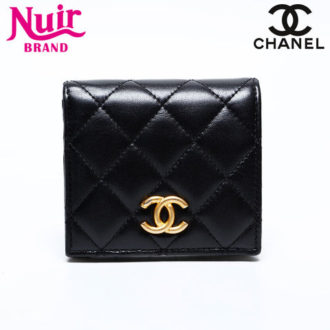 CHANEL No. 31 Matelasse Bifold Wallet black WS22118