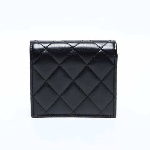 CHANEL No. 31 Matelasse Bifold Wallet black WS22118