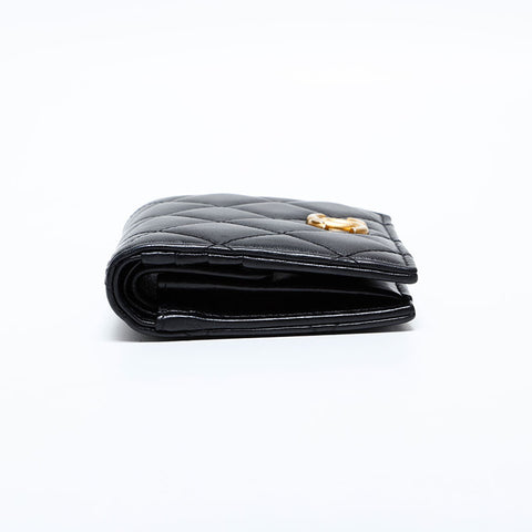 CHANEL No. 31 Matelasse Bifold Wallet black WS22118