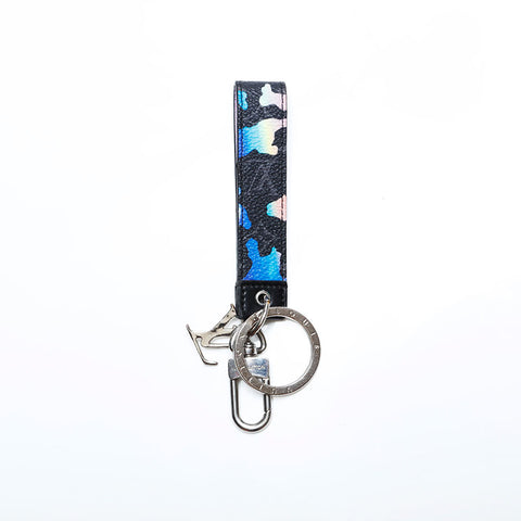 LOUIS VUITTON 2023 Dragonne LV Shape key ring black WS22120