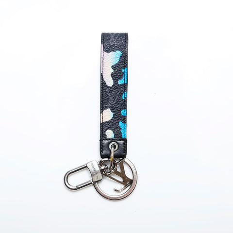 LOUIS VUITTON 2023 Porte-clés Dragonne LV Shape noir WS22120