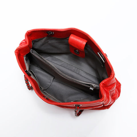 CHANEL 18th series 2013-2014 Wild Stitch Chain Shoulder Bag Red WS22126