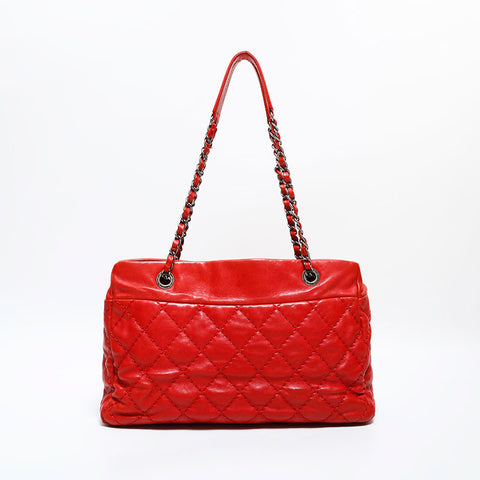 シャネル CHANEL 18番台 2013-2014 ワイルドステッチ チェーン ショルダーバッグ レッド WS22126