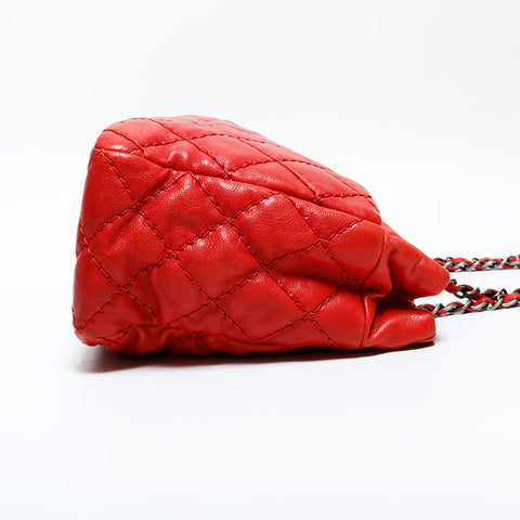 シャネル CHANEL 18番台 2013-2014 ワイルドステッチ チェーン ショルダーバッグ レッド WS22126