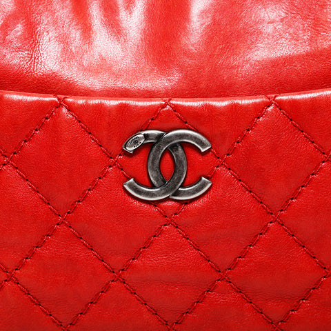 シャネル CHANEL 18番台 2013-2014 ワイルドステッチ チェーン ショルダーバッグ レッド WS22126