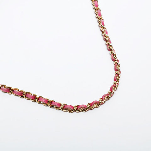 CHANEL No. 6 2000-2002 Harako Logo Chain Shoulder Bag beige WS22127