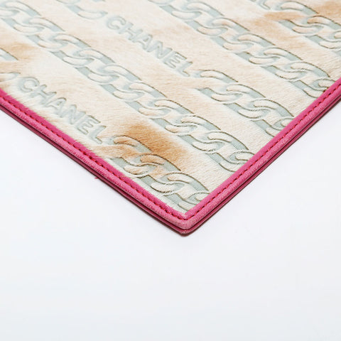 CHANEL No. 6 2000-2002 Harako Logo Chain Shoulder Bag beige WS22127