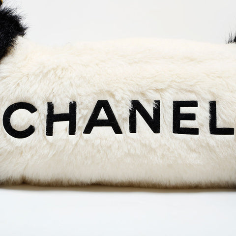 CHANEL 毛皮暖手链单肩包 白色 黑色 WS22128
