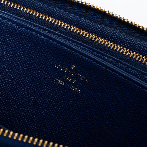 ルイ・ヴィトン LOUIS VUITTON モノグラム ジャガード デニム ジッピー ウォレット 長財布 ネイビー WS22131