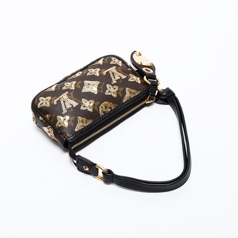 LOUIS VUITTON 2009 Monogram Eclipse Handbag Brown WS22134