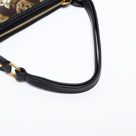 LOUIS VUITTON 2009 Monogram Eclipse Handbag Brown WS22134