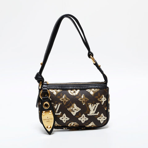 LOUIS VUITTON 2009 Monogram Eclipse Handtasche Braun WS22134