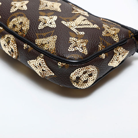 LOUIS VUITTON 2009 Monogram Eclipse Handtasche Braun WS22134