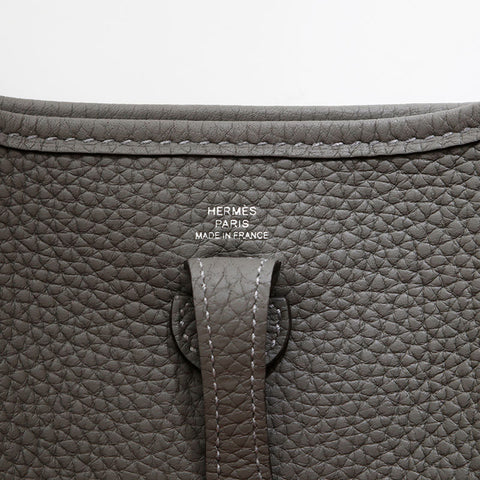HERMES Evelyn TPM Taurillon Clemence W stamped 2024 Shoulder Bag gray WS22135