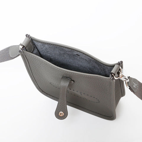 HERMES Evelyn TPM Taurillon Clemence W stamped 2024 Shoulder Bag gray WS22135