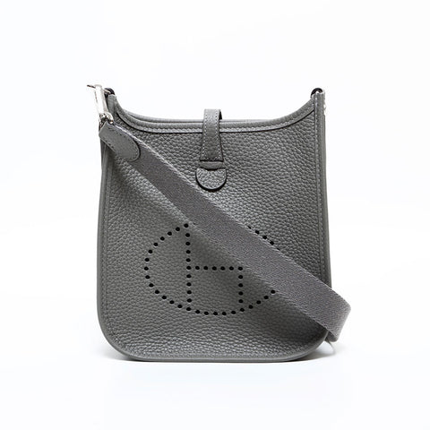 HERMES Evelyn TPM Taurillon Clemence W stamped 2024 Shoulder Bag gray WS22135