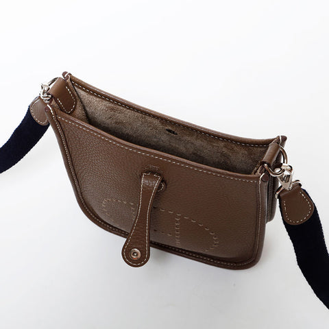 エルメス HERMES エブリン TPM トリヨン U刻印 2022年製 ショルダーバッグ ブラウン WS22136