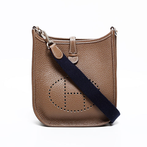 エルメス HERMES エブリン TPM トリヨン U刻印 2022年製 ショルダーバッグ ブラウン WS22136