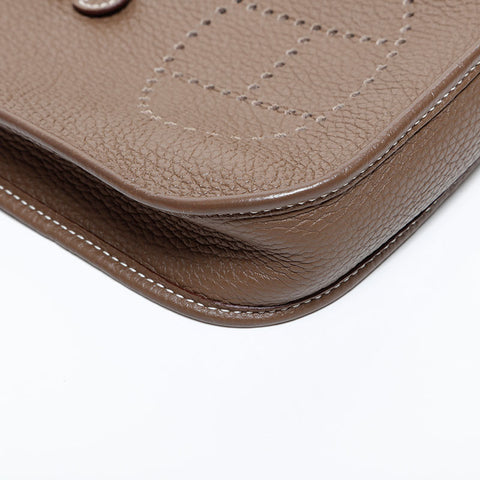 エルメス HERMES エブリン TPM トリヨン U刻印 2022年製 ショルダーバッグ ブラウン WS22136