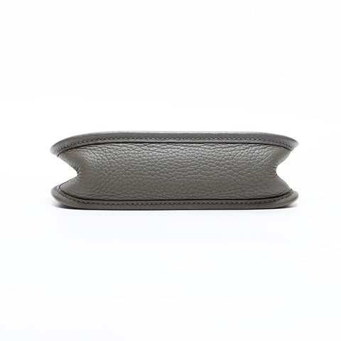 HERMES Evelyn TPM Taurillon Clemence U stamp, made in 2022 Shoulder Bag gray WS22137