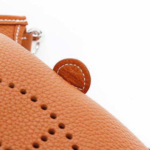 HERMES Evelyn TPM Taurillon Clemence W stamped 2024 Shoulder Bag Brown WS22138