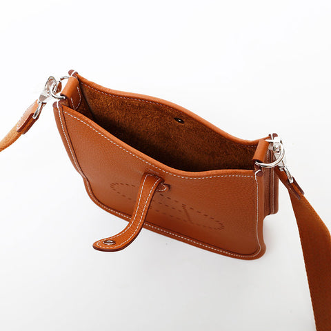 エルメス HERMES エブリン TPM トリヨン W刻印 2024年製 ショルダーバッグ ブラウン WS22138