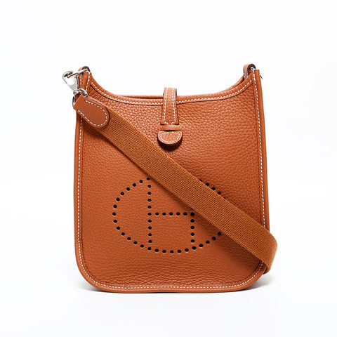 エルメス HERMES エブリン TPM トリヨン W刻印 2024年製 ショルダーバッグ ブラウン WS22138