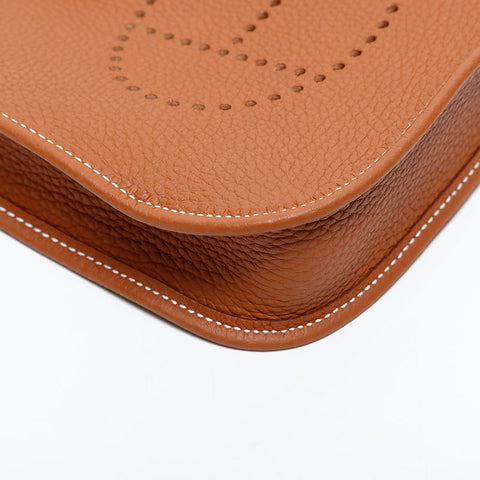 HERMES Evelyn TPM Taurillon Clemence W stamped 2024 Shoulder Bag Brown WS22138