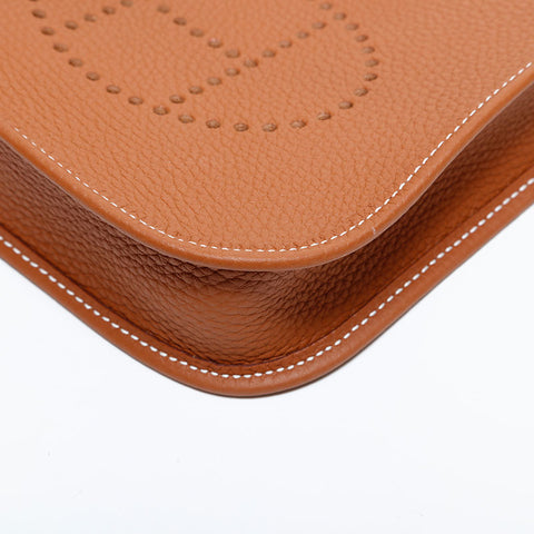 エルメス HERMES エブリン TPM トリヨン W刻印 2024年製 ショルダーバッグ ブラウン WS22138
