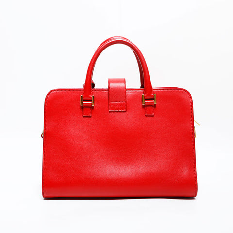 イヴ・サンローラン YVES SAINT LAURENT レザー 2way ベイビー カバス ハンドバッグ レッド WS22139