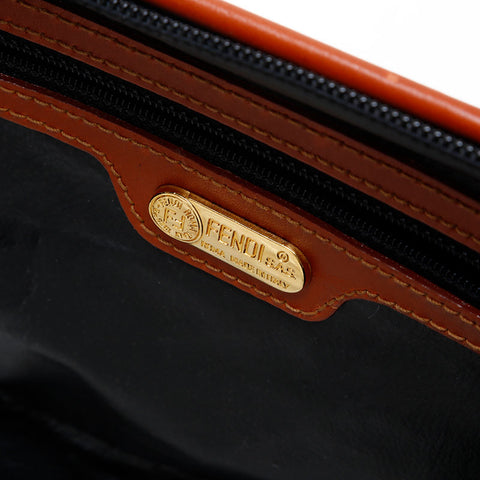 フェンディ FENDI 2way PVC ペカン ボストン ハンドバッグ ブラウン WS22140