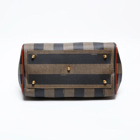 フェンディ FENDI 2way PVC ペカン ボストン ハンドバッグ ブラウン WS22140