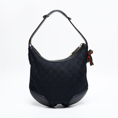 グッチ GUCCI GG キャンバス ホーボー プリンシー ショルダーバッグ ブラック WS22141