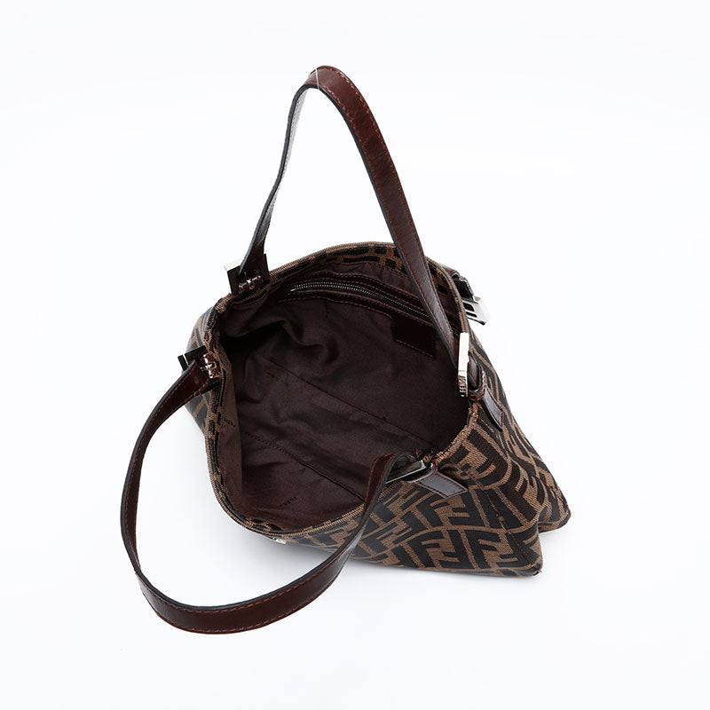 FENDI Mamma Canvas Zucca Shoulder Bag Brown WS22142 – NUIR VINTAGE