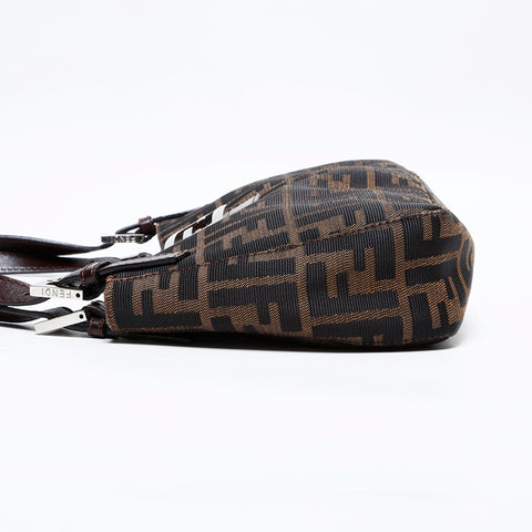 フェンディ FENDI マンマ キャンバス ズッカ ショルダーバッグ ブラウン WS22142