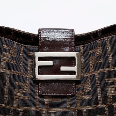 フェンディ FENDI マンマ キャンバス ズッカ ショルダーバッグ ブラウン WS22142