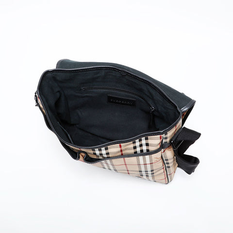 バーバリー BURBERRY ノバチェック PVC ショルダーバッグ ベージュ WS22143