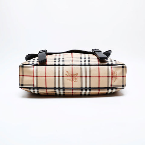 バーバリー BURBERRY ノバチェック PVC ショルダーバッグ ベージュ WS22143